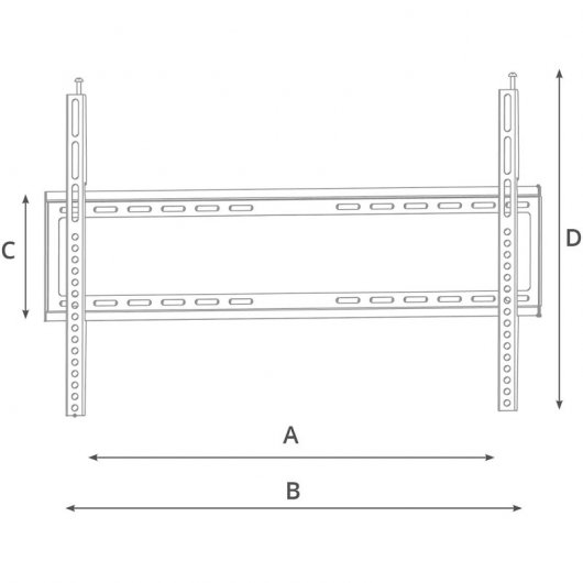 Holmios Soporte de Pared Fijo para TV 37"-70" VESA 600x400 Máx. 35Kg