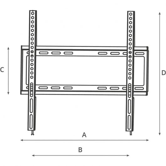 Holmios Soporte dePared Fijo para TV 32"-55" VESA 400x400 Máx. 35Kg