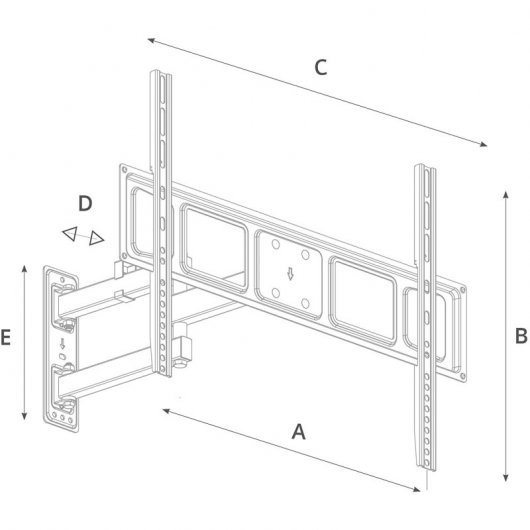 Holmios Soporte Giratorio/Inclinable para TV 37"-70" VESA 600x400 Máx. 35Kg