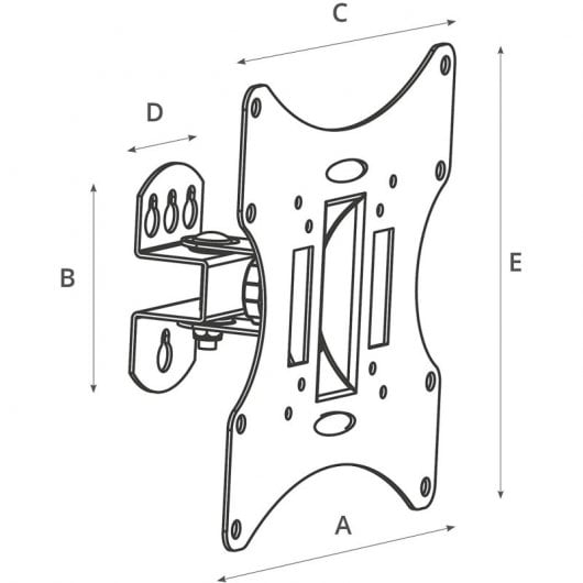Holmios Soporte Tv Pared Fijo Inclinable 23"-42" VESA 200x200 Max. 30Kg