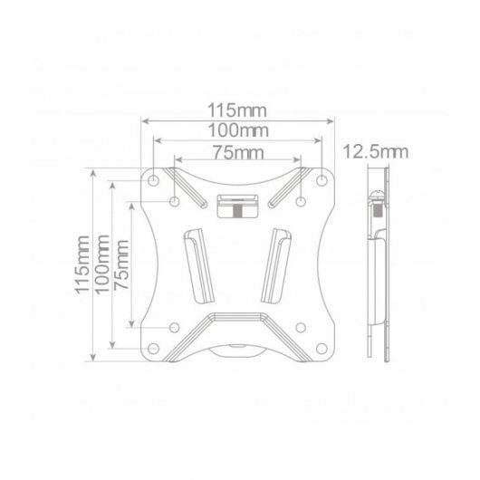 Holmios Soporte de Pared Fijo 13"-27" VESA 100x100 Máx. 25Kg
