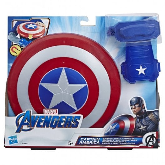 Hasbro Original Marvel Avengers Capitán América Escudo y Guantes Magnéticos