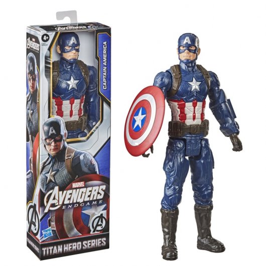 Marvel Avengers: Endgame Marvel Avengers, Titan Hero Series, Capitan America, action figure da 30 cm, per bambini dai 4 anni in su