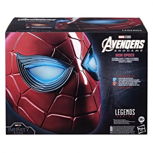 Figura di Iron Spider con casco elettronico Marvel originale Hasbro