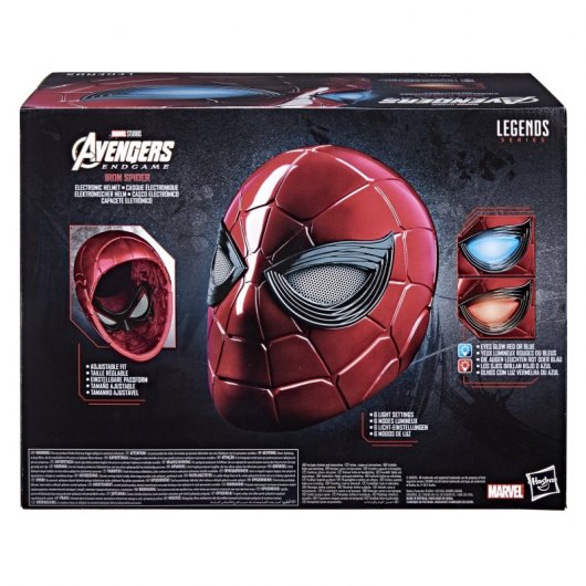 Figura di Iron Spider con casco elettronico Marvel originale Hasbro