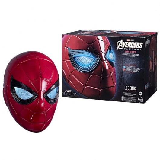 Figura di Iron Spider con casco elettronico Marvel originale Hasbro