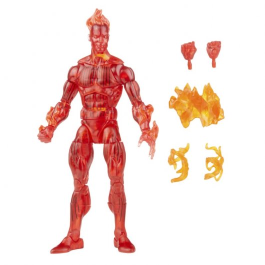 Figura originale Hasbro Marvel Legends dei Fantastici Quattro Torcia Umana