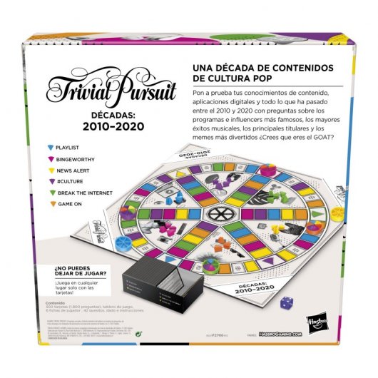 Hasbro Gaming Trivial Pursuit Décadas 2010 a 2020 Juego de Mesa
