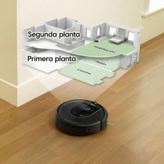 Aspirador Robô iRobot Roomba i7+ Com Esvaziamento Automatico Navegação Inteligente Sucção 10x Potente Compatível Alexa e Google