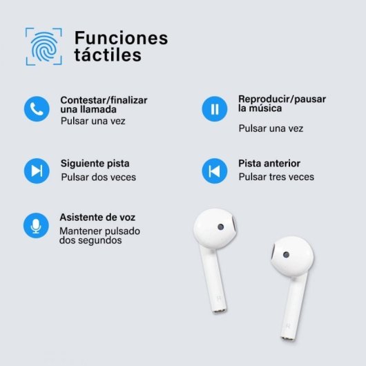 Auscultadores sem fios Owlotech Ear Twins PRO, brancos e recondicionados