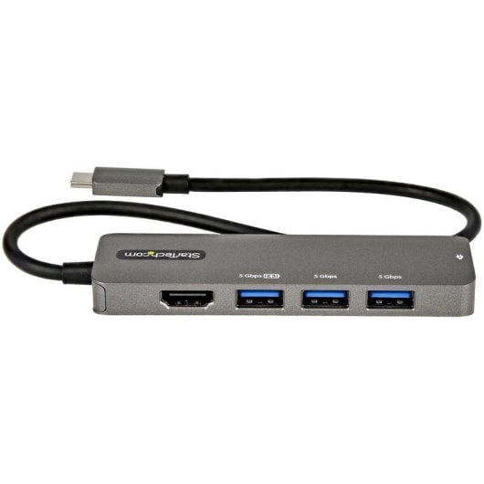 Docking Station StarTech USB-C HDMI 4K 100W PD Hub Aluminium Kompakt
