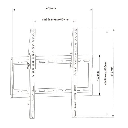 Supporto TV Owlotech 23-65" VESA 200x200/400x400 Max 35kg Ricondizionato