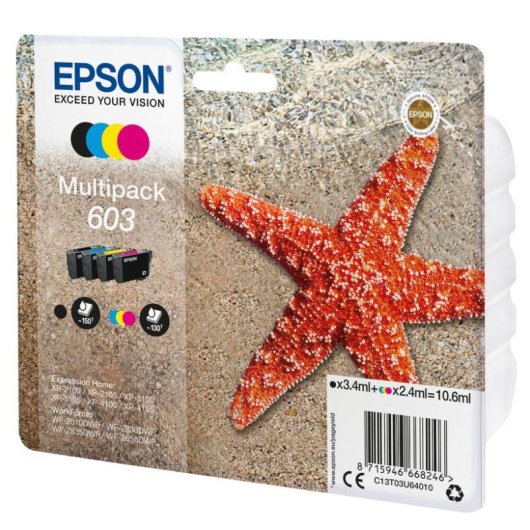 Cartucho de Tinta Original Epson 603 Multipack Negro/Cian/Amarillo/Magenta