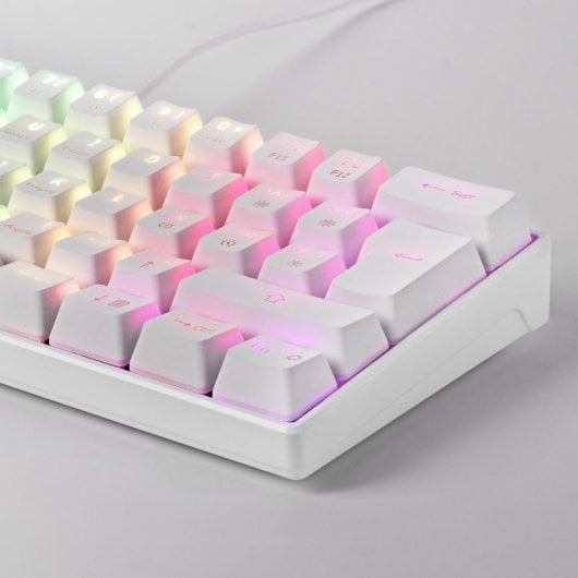 Mars Gaming MKMINI Clavier Mécanique Blanc Commutateur Outemu Marron