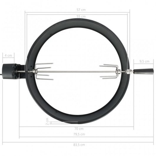VidaXL Kit Anillo Asador de Barbacoa