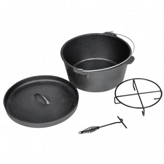 VidaXL Olla Horno Holandés con Tapa 8.8L + Accesorios