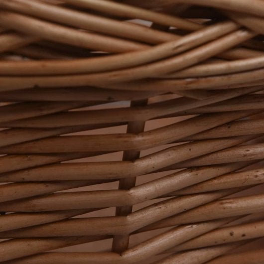 vidaXL Cesta Delantera de Bicicleta con Tapa Sauce Natural