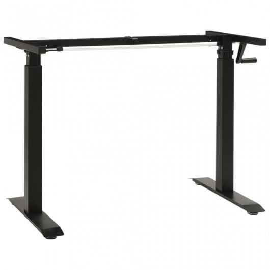 VidaXL Estructura de Escritorio Elevable de Altura Ajustable Manivela Negro
