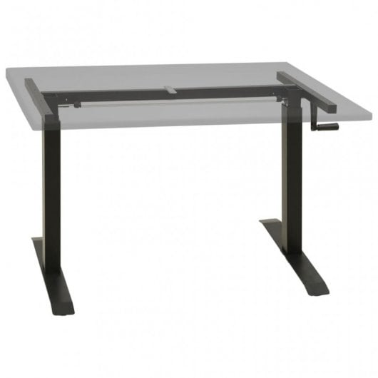 VidaXL Estructura de Escritorio Elevable de Altura Ajustable Manivela Negro
