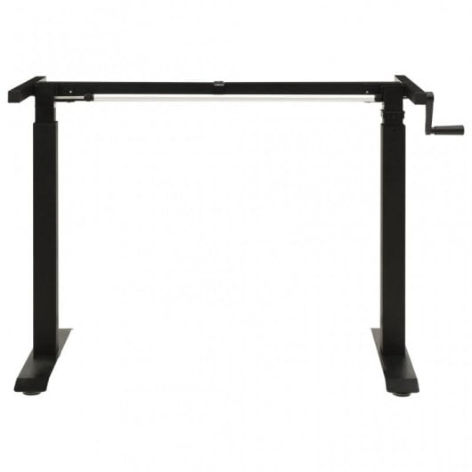 VidaXL Estructura de Escritorio Elevable de Altura Ajustable Manivela Negro