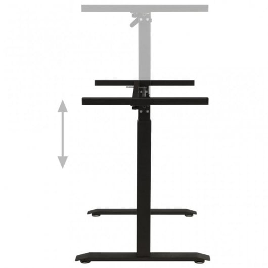 VidaXL Estructura de Escritorio Elevable de Altura Ajustable Manivela Negro