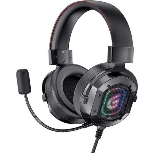 Auriculares Conceptronic ATHAN03B con cable, 3,5 mm, Gaming, LED RGB, micrófono, negros