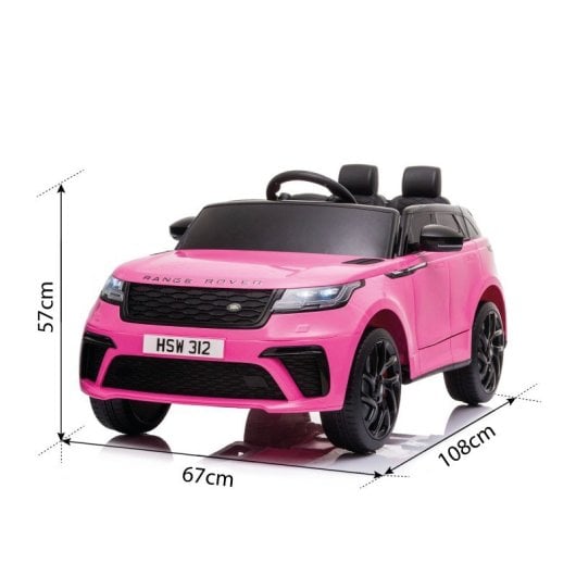 Ataa Cars Coche Eléctrico Infantil Licencia Oficial Land Rover Range Rover Velar 12V Rosa