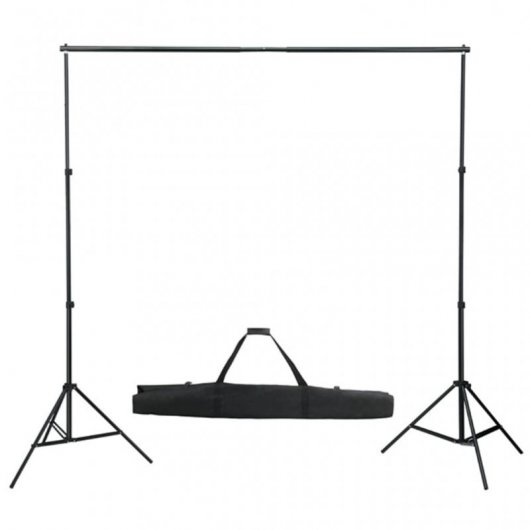 VidaXL Kit Estudio Fotográfico con Lámparas, Sombrillas, Fondo y Reflector