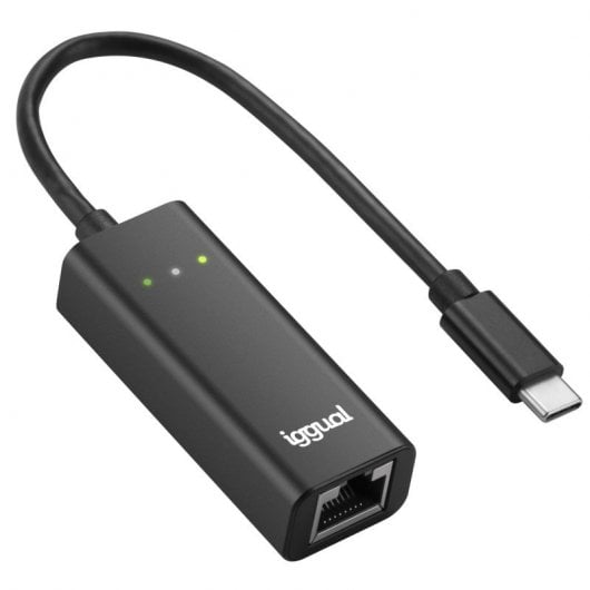 Iggual IGG317693 Adaptador USB-C a RJ-45 Gigabit