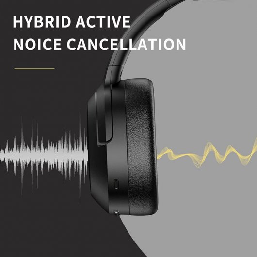 Edifier W820NB Auriculares Inalámbricos Híbridos con Cancelación de Ruido Activa Grises Reacondicionado