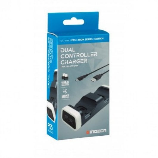 Chargeur double Indeca pour manettes PS5/Xbox Series/Nintendo Switch