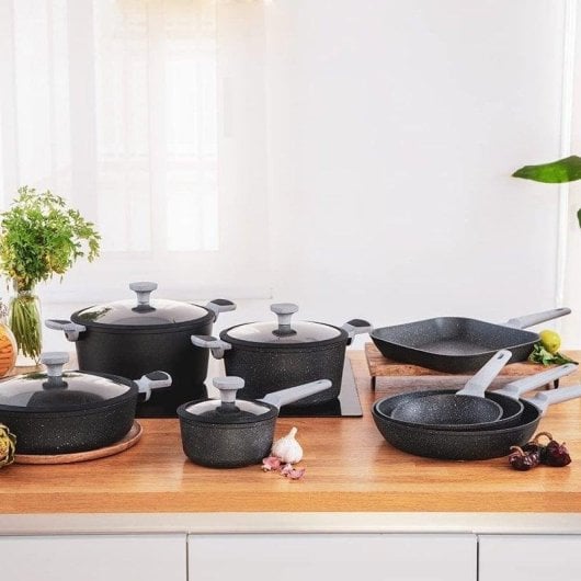 Grillpfanne Cecotec Polka Exclusive Wood&Rock 28cm Aluminium Induktion Antihaft