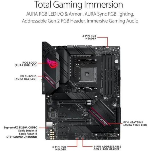 Motherboard ASUS ROG Strix B550-F Gaming WiFi II AMD B550 AM4 DDR4 ATX WiFi 6E RGB