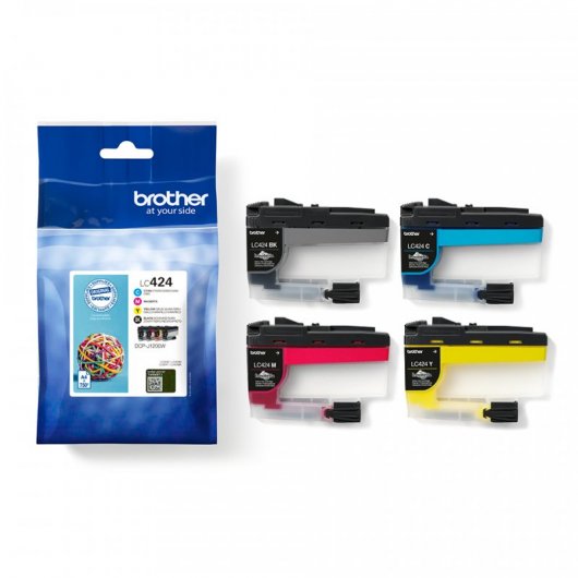 Pack 4 Cartuchos de Tinta Original Brother LC424VAL Negro/Cian/Magenta/Amarillo