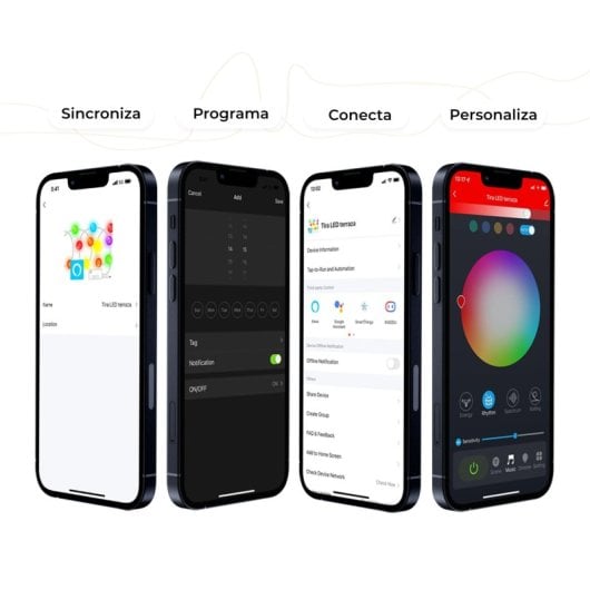 Bandes LED à bulles RVB ColorLED Mobile Tech avec télécommande 10 m