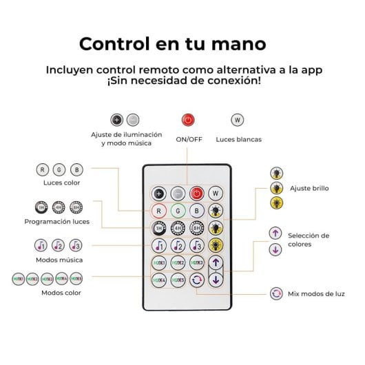 Bandes LED à bulles RVB ColorLED Mobile Tech avec télécommande 10 m