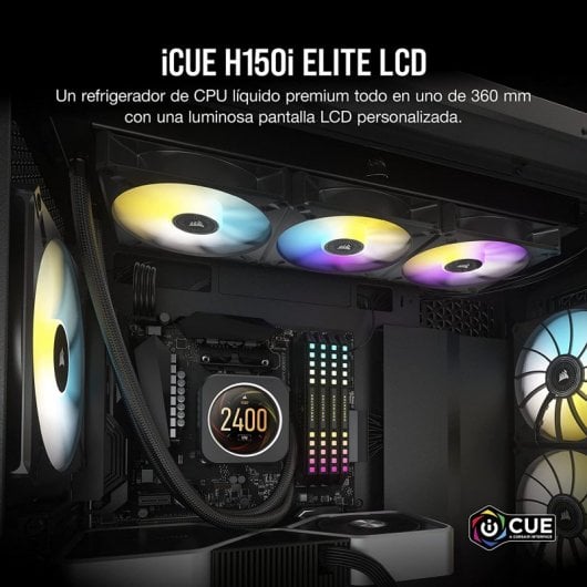 Corsair iCUE H150i ELITE LCD Display Liquid CPU Kit de Refrigeração Líquida 360mm