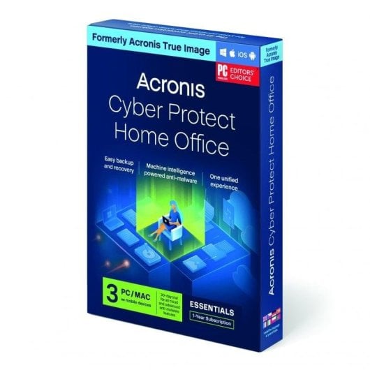 Licencia Acronis Cyber Protect Essentials 3 dispositivos suscripción digital antivirus