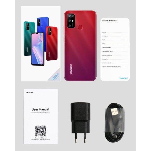 Doogee X96 Pro 4G 4GB 64GB 6.52" Rouge