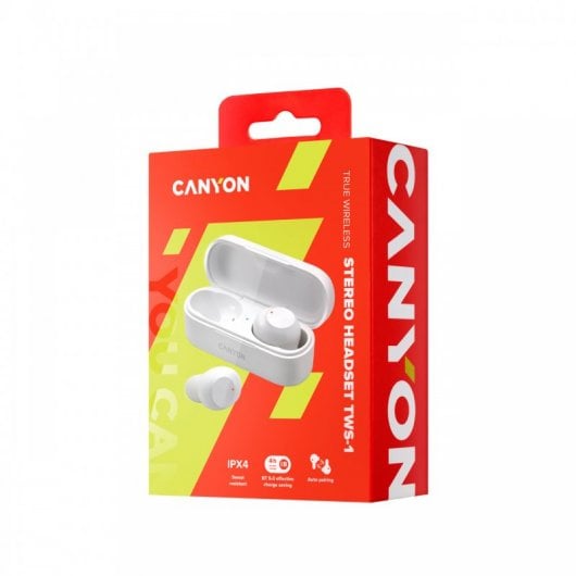 Canyon TWS-1 Auriculares Bluetooth Brancos