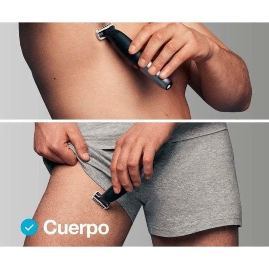 Máquina de Barbear Corporal Braun XT5100 Recarregável Seco e Molhado 5 Ajustes 5 Pentes Lâmina 4D