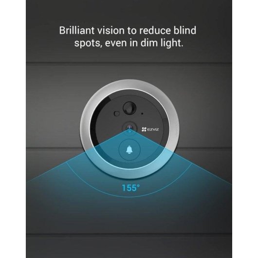 Olho Mágico Digital WiFi EZVIZ DP2C Tela 4,3" 155° Visão Noturna