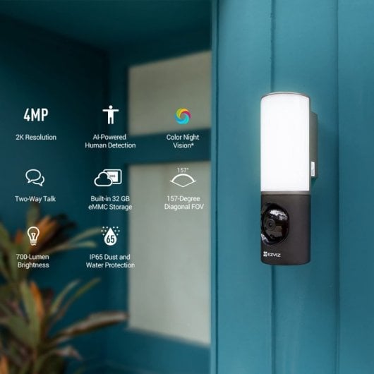 Caméra de surveillance intelligente extérieure EZVIZ 2K avec éclairage intégré 4MP