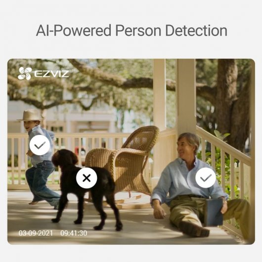 Caméra de surveillance intelligente extérieure EZVIZ 2K avec éclairage intégré 4MP
