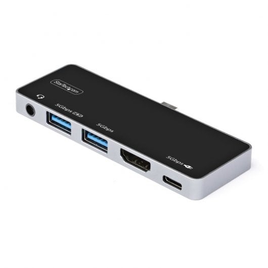 StarTech.com Adattatore Multiporta USB C a HDMI 4K 60Hz, Hub USB 3.0 a 3 porte, HDMI 2.0 Audio - USB-C Mini Docking station con 100W Power Delivery per Pc/notebook - Dock da viaggio universale USB Type-C/Thunderbolt