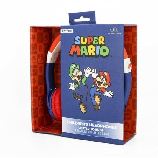 Auriculares Blade Super Mario com fio jack 3,5 mm para crianças, volume limitado, multicolorido