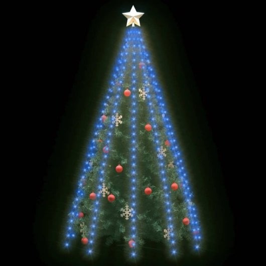 VidaXL Réseau de Lumières pour Arbre de Noël 250 LED Bleu 250cm