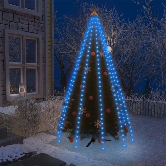 VidaXL Réseau de Lumières pour Arbre de Noël 250 LED Bleu 250cm