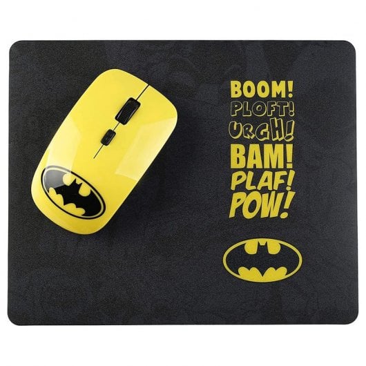 Disney Batman Pack Ratón Inalámbrico 1600 DPI + Alfombrilla