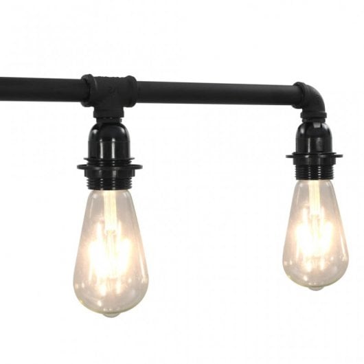 vidaXL Lampada da Soffitto Nera con 5 Lampadine E27
